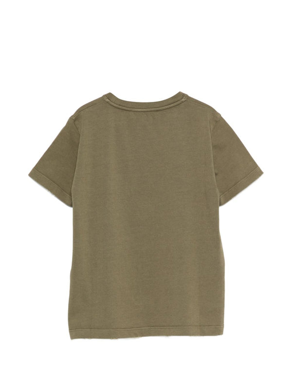 T-shirt con logo in rilievo