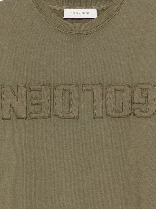 T-shirt with raised logo