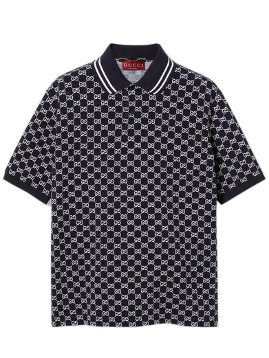 GG jacquard cotton pique polo shirt