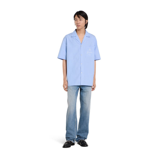 Thin striped bowling shirt