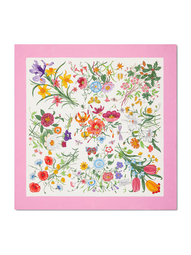 Printed silk twill carré