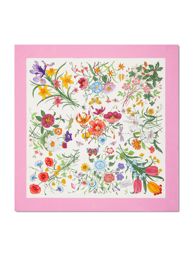 Printed silk twill carré