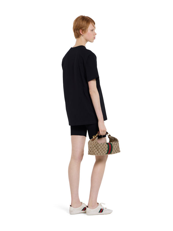 Cotton jersey T-shirt with embroidery