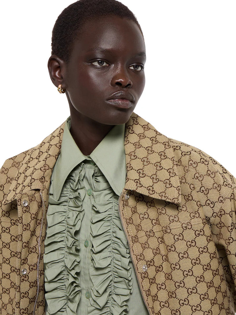 GG fabric bomber jacket