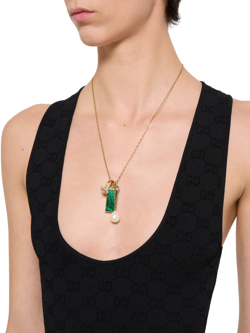 Elastic GG jacquard tank top