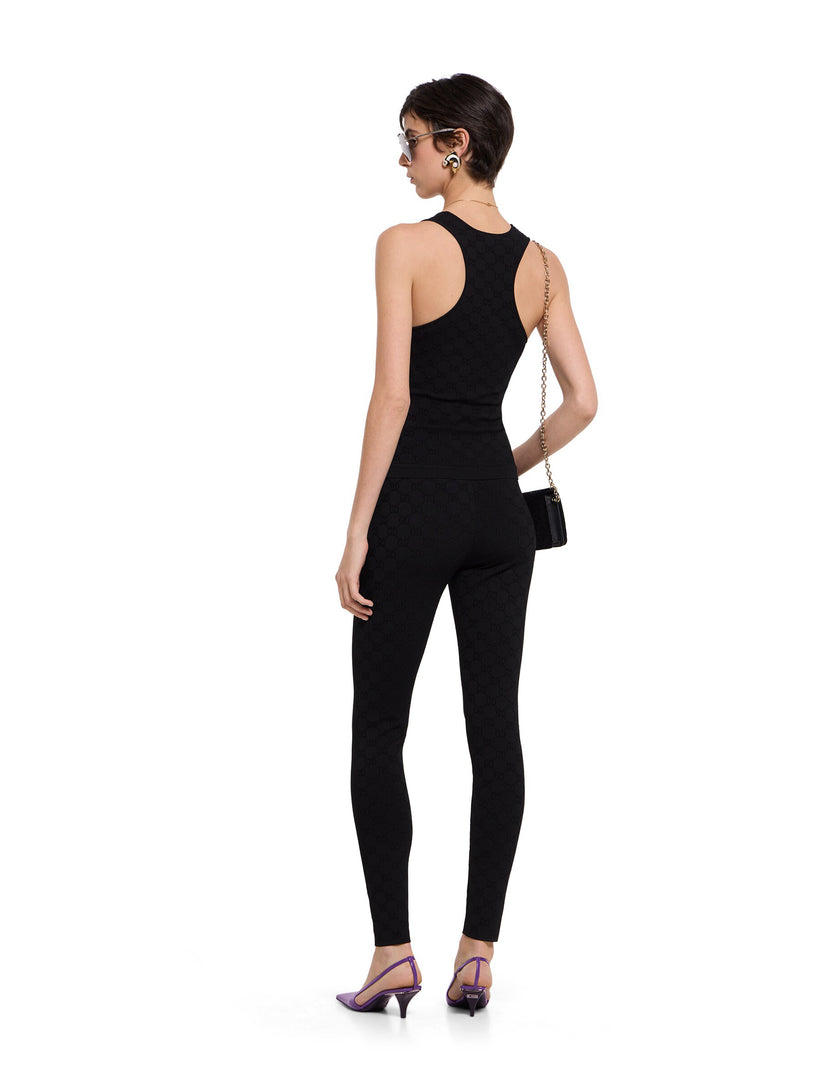 Elastic GG jacquard tank top