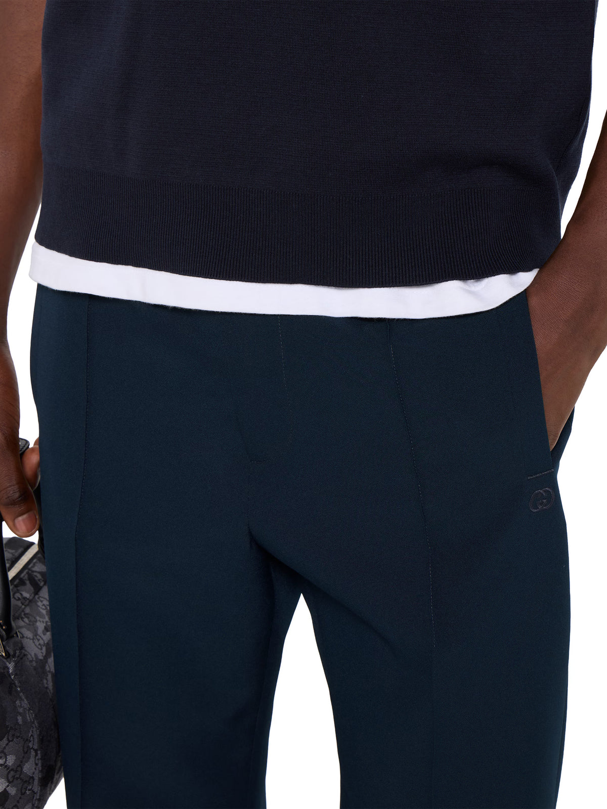 Technical panama sportswear trousers