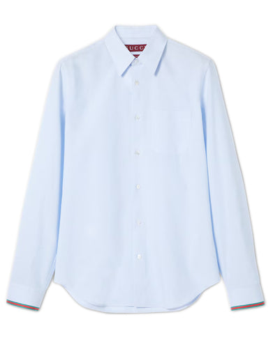 Striped cotton shirt with Web