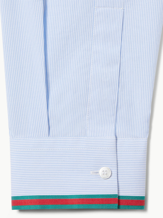 Striped cotton shirt with Web