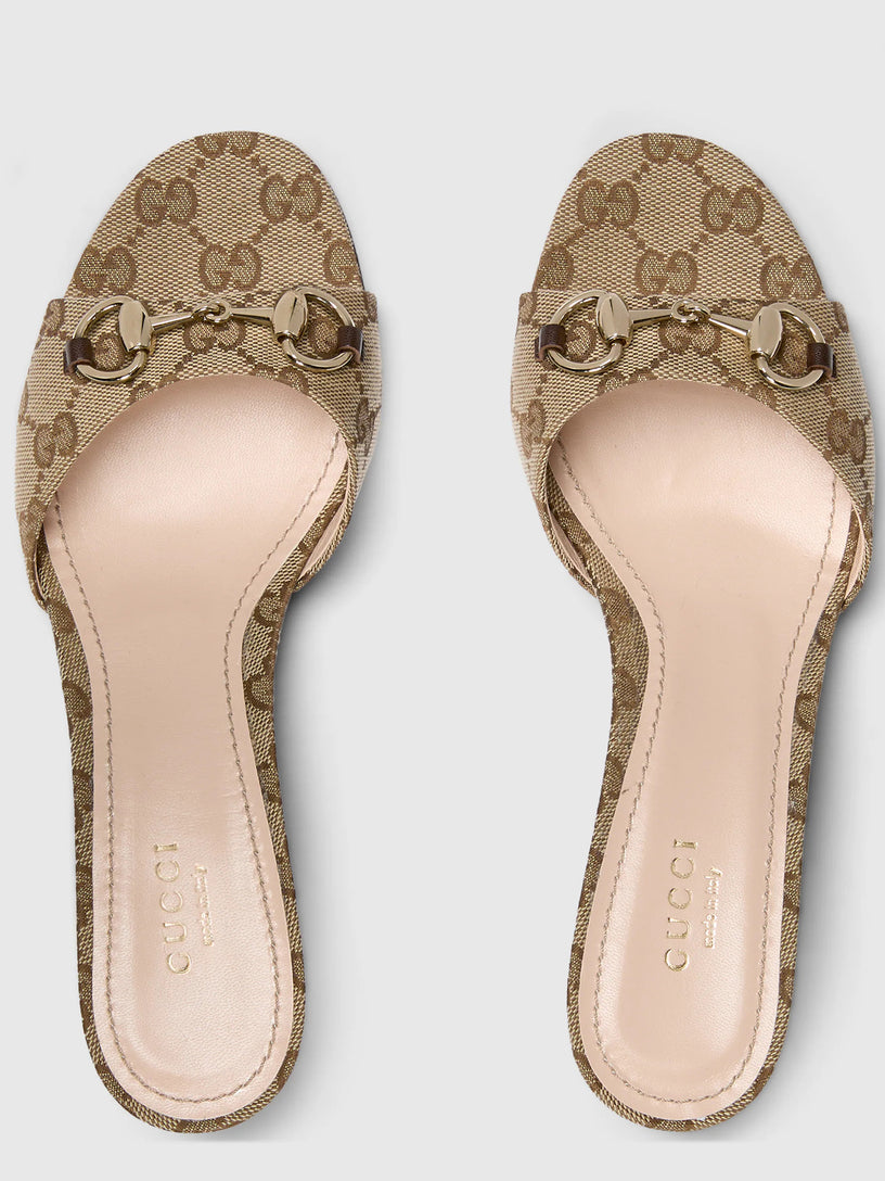 Slide sandal with Horsebit