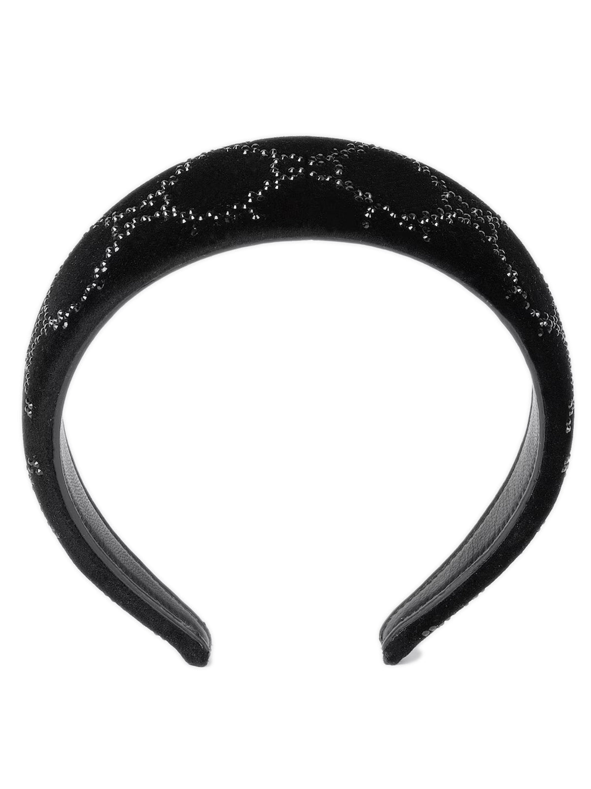 Soft velvet headband with crystals