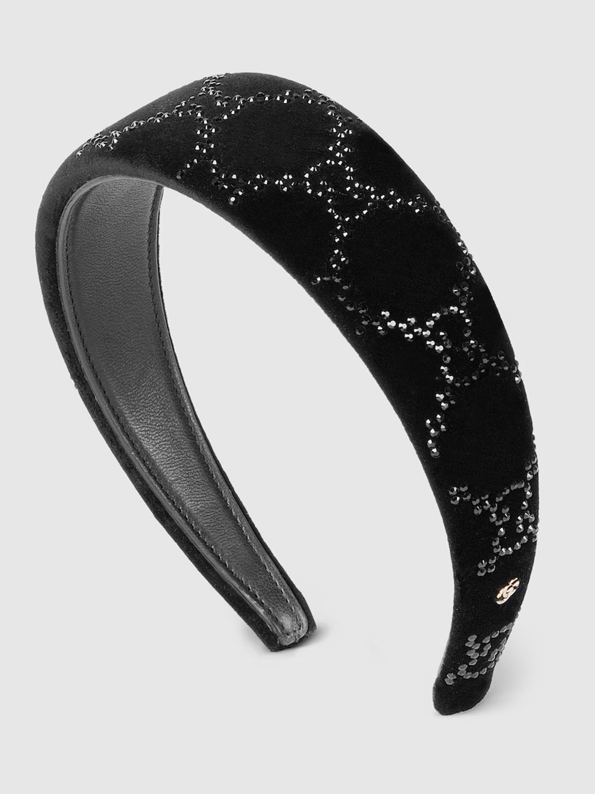 Soft velvet headband with crystals