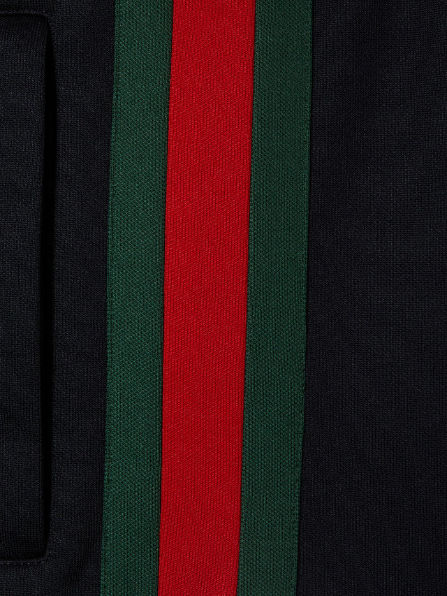 Giacca in jersey tecnico con zip e nastro Web