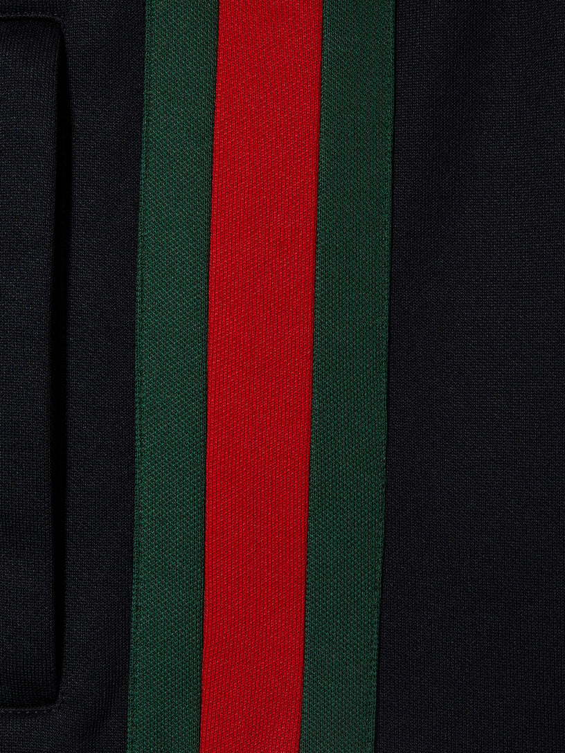 Giacca in jersey tecnico con zip e nastro Web