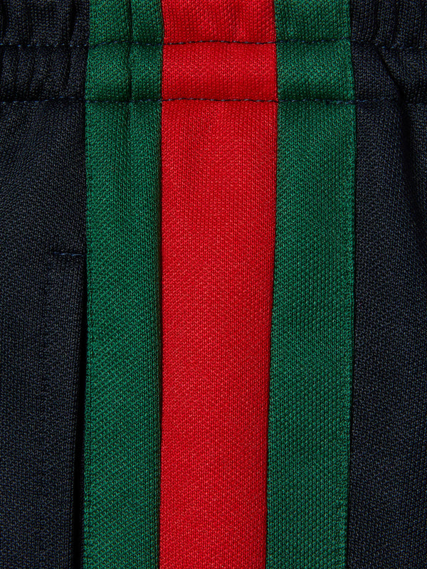 Pantalone sportivo in jersey tecnico con nastro Web