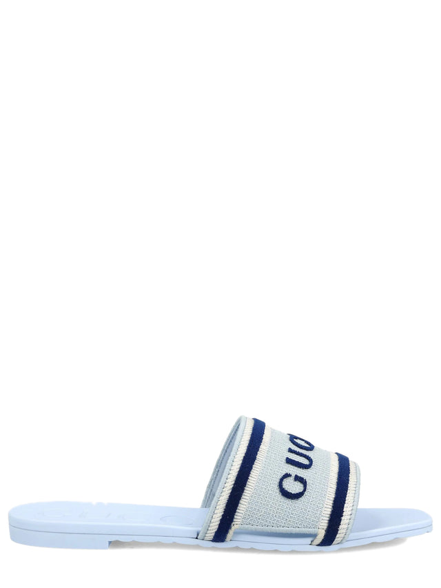Slide sandal with logo