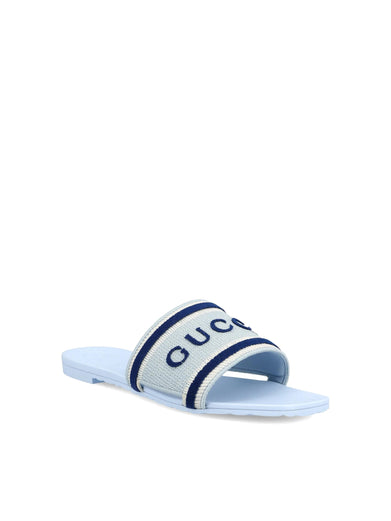 Slide sandal with logo