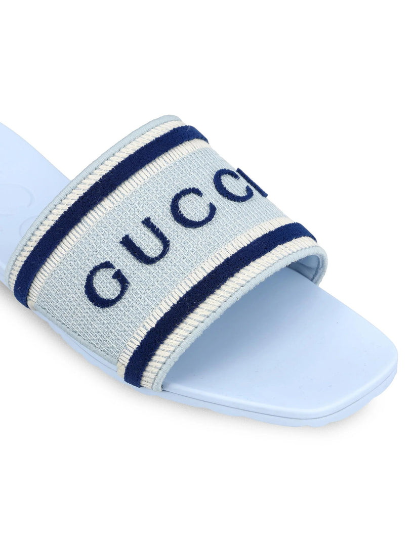 Slide sandal with logo