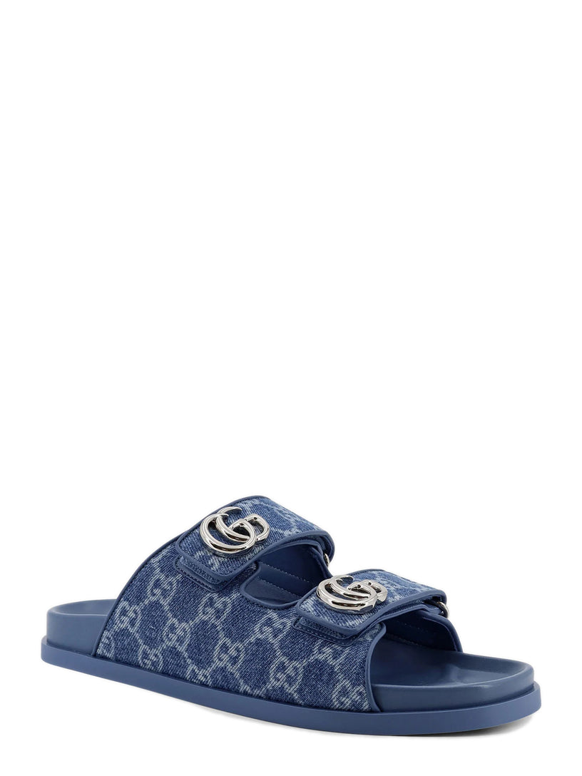 GG denim slide sandals