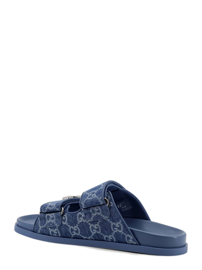GG denim slide sandals