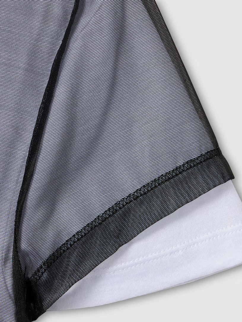 Double layered jersey T-shirt with print