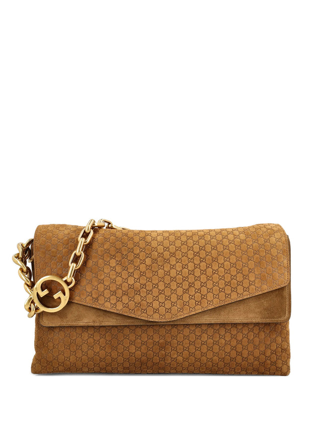 Large shoulder bag with chain