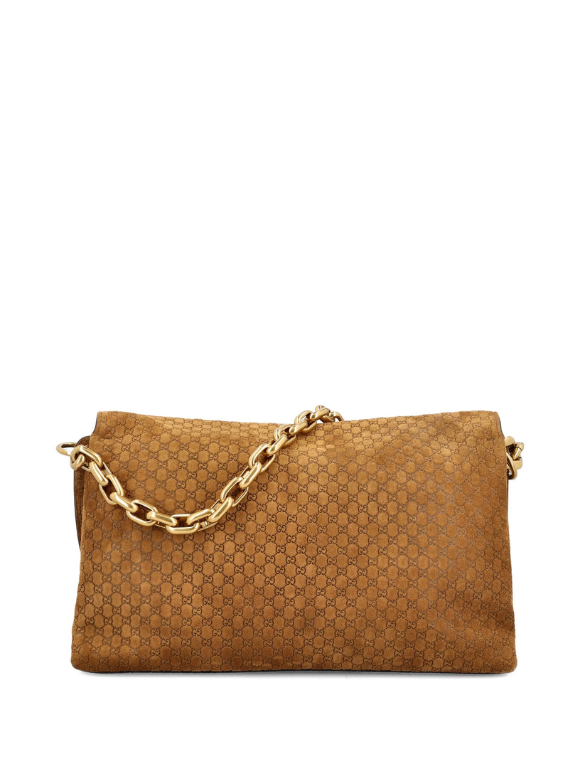 Large shoulder bag with chain