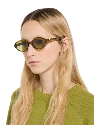 Oval frame sunglasses