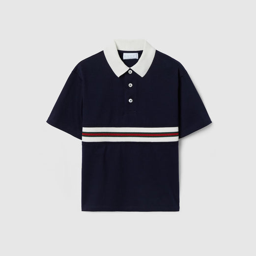 Polo shirt with web