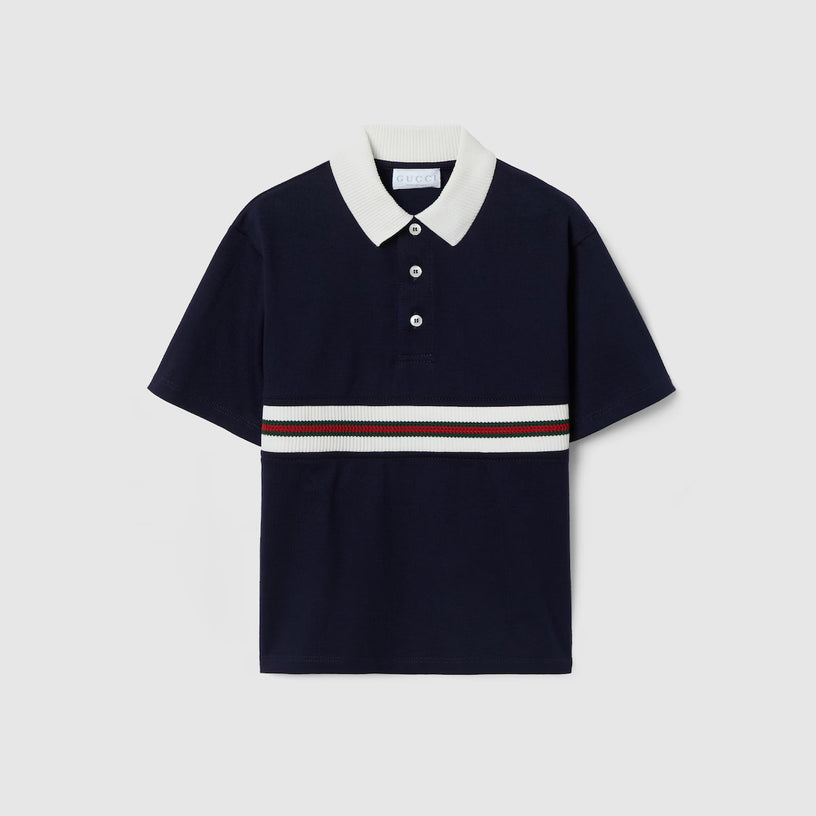 Polo shirt with web