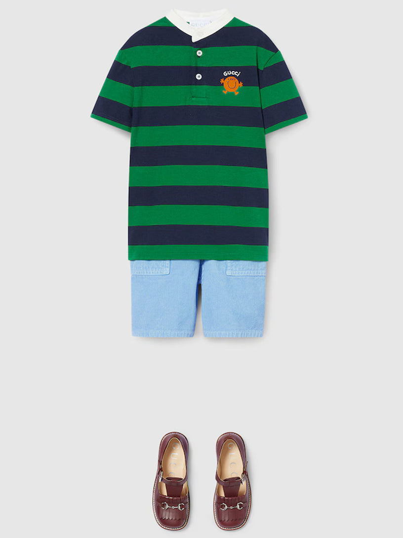 Striped polo shirt