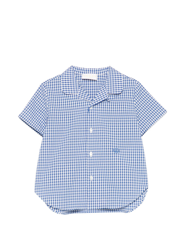 Camicia in cotone a quadretti