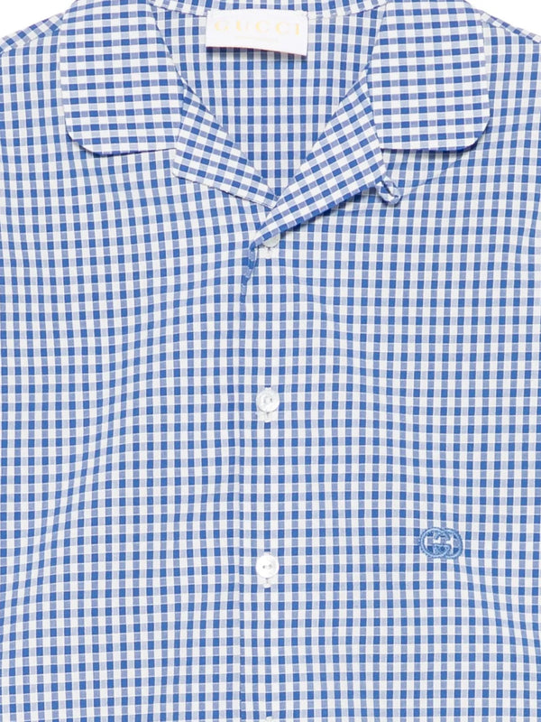 Camicia in cotone a quadretti