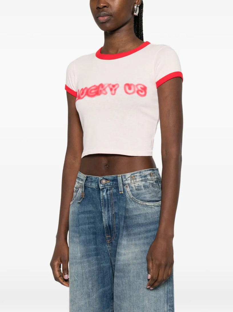 'Kenzo Words' cropped cotton t-shirt