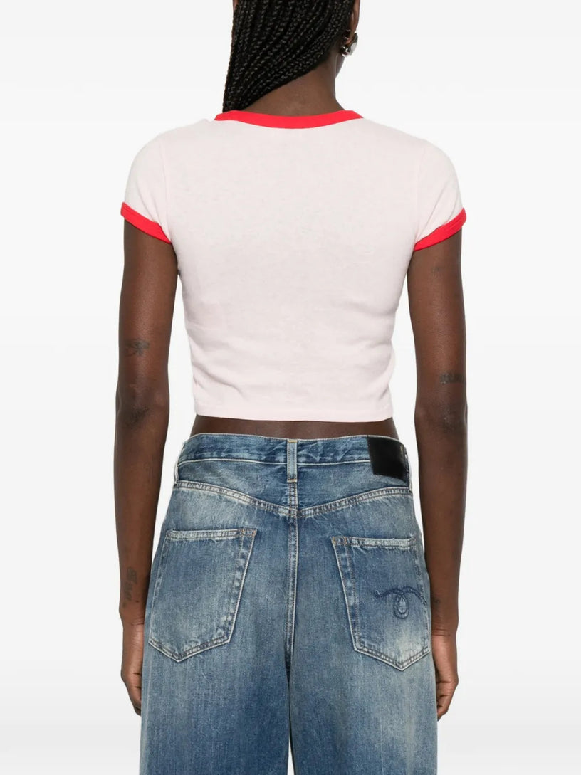 'Kenzo Words' cropped cotton t-shirt