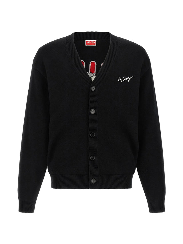 'Kenzo Wild Tiger' cardigan in wool cotton