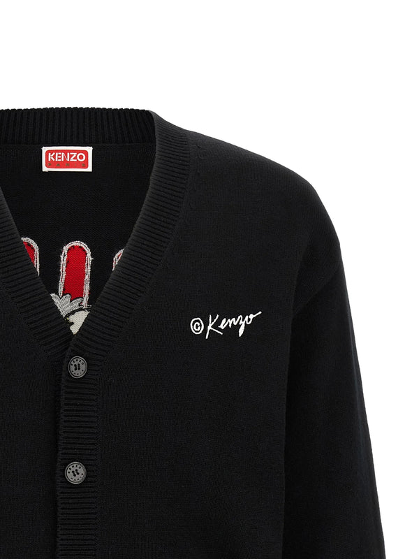 'Kenzo Wild Tiger' cardigan in wool cotton