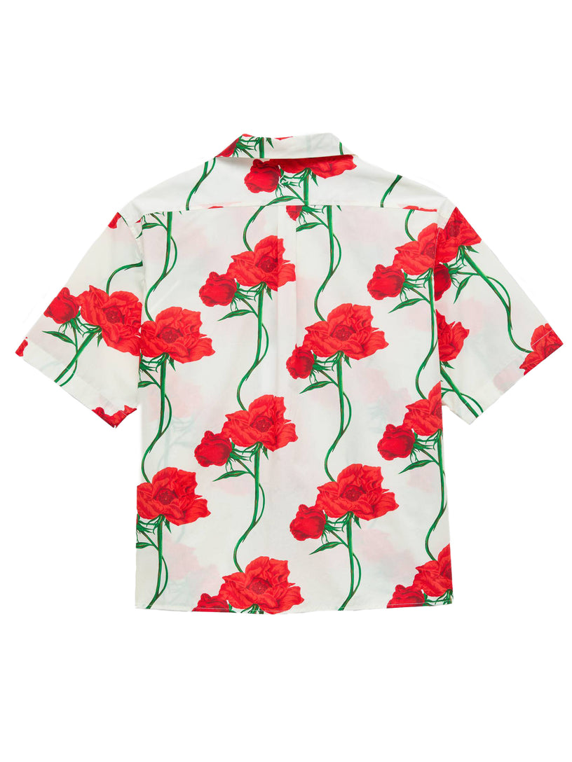Kenzo Archive Rose short-sleeved Hawaiian shirt in cotton poplin