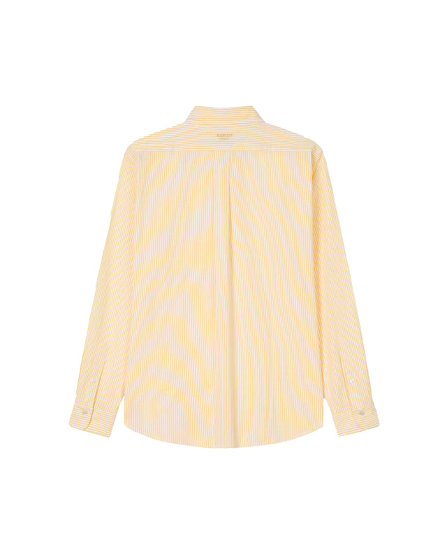 Casual seersucker cotton shirt with 'Boke Flower' embroidery