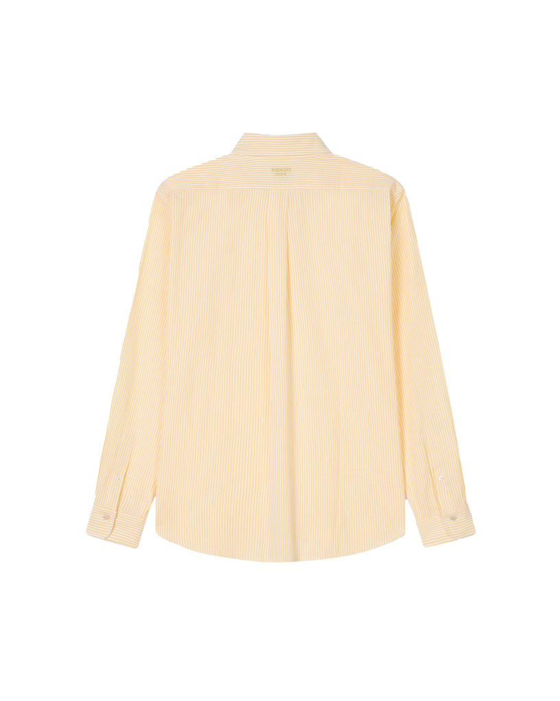 Casual seersucker cotton shirt with 'Boke Flower' embroidery