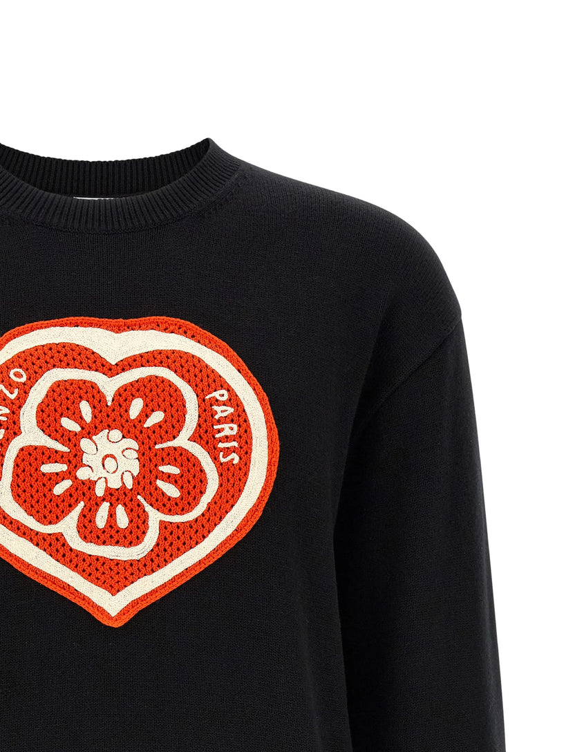 'Kenzo Boke Heart' sweater in absorbent cotton