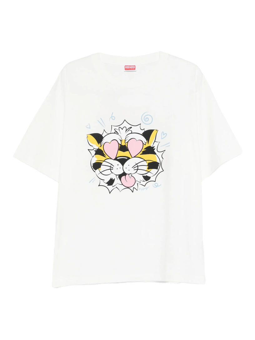 Oversized cotton t-shirt 'Kenzo Wild Tiger'
