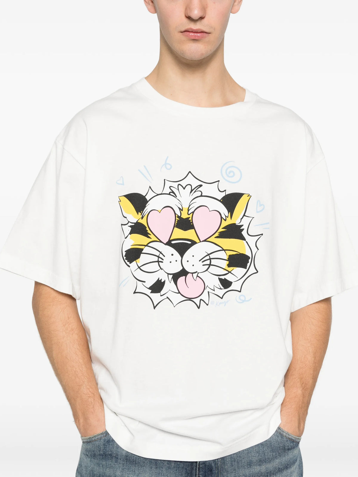 Oversized cotton t-shirt 'Kenzo Wild Tiger'