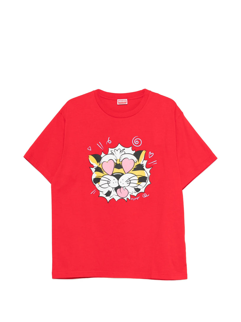 Oversized cotton t-shirt 'Kenzo Wild Tiger'