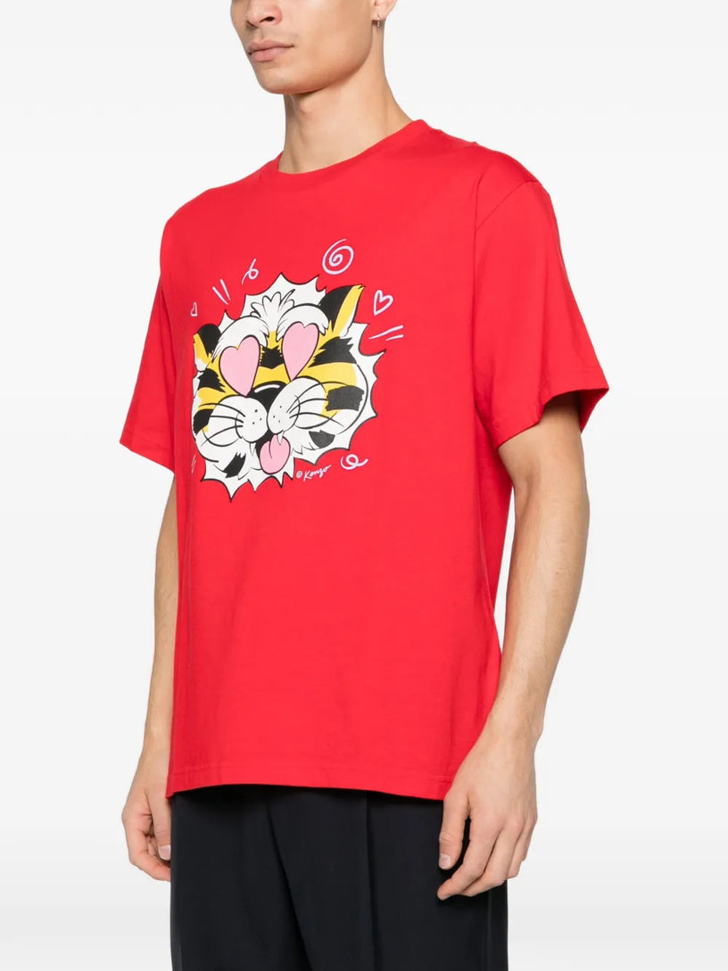 Oversized cotton t-shirt 'Kenzo Wild Tiger'