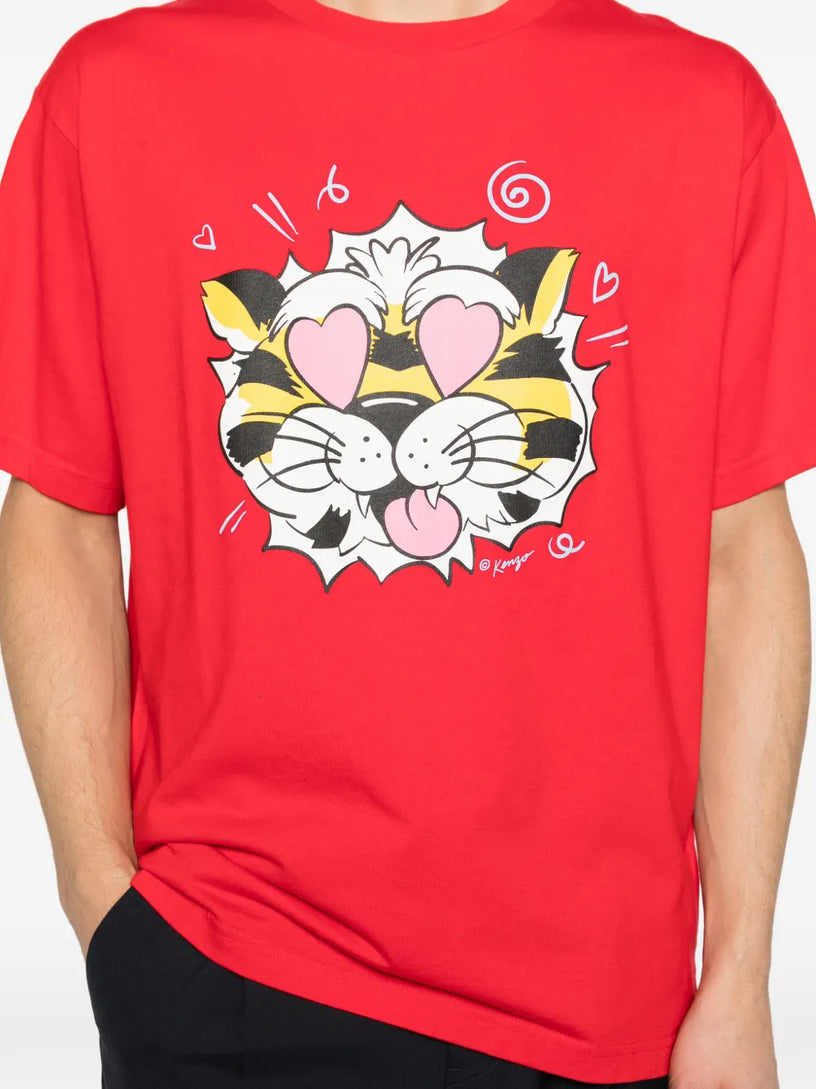 Oversized cotton t-shirt 'Kenzo Wild Tiger'