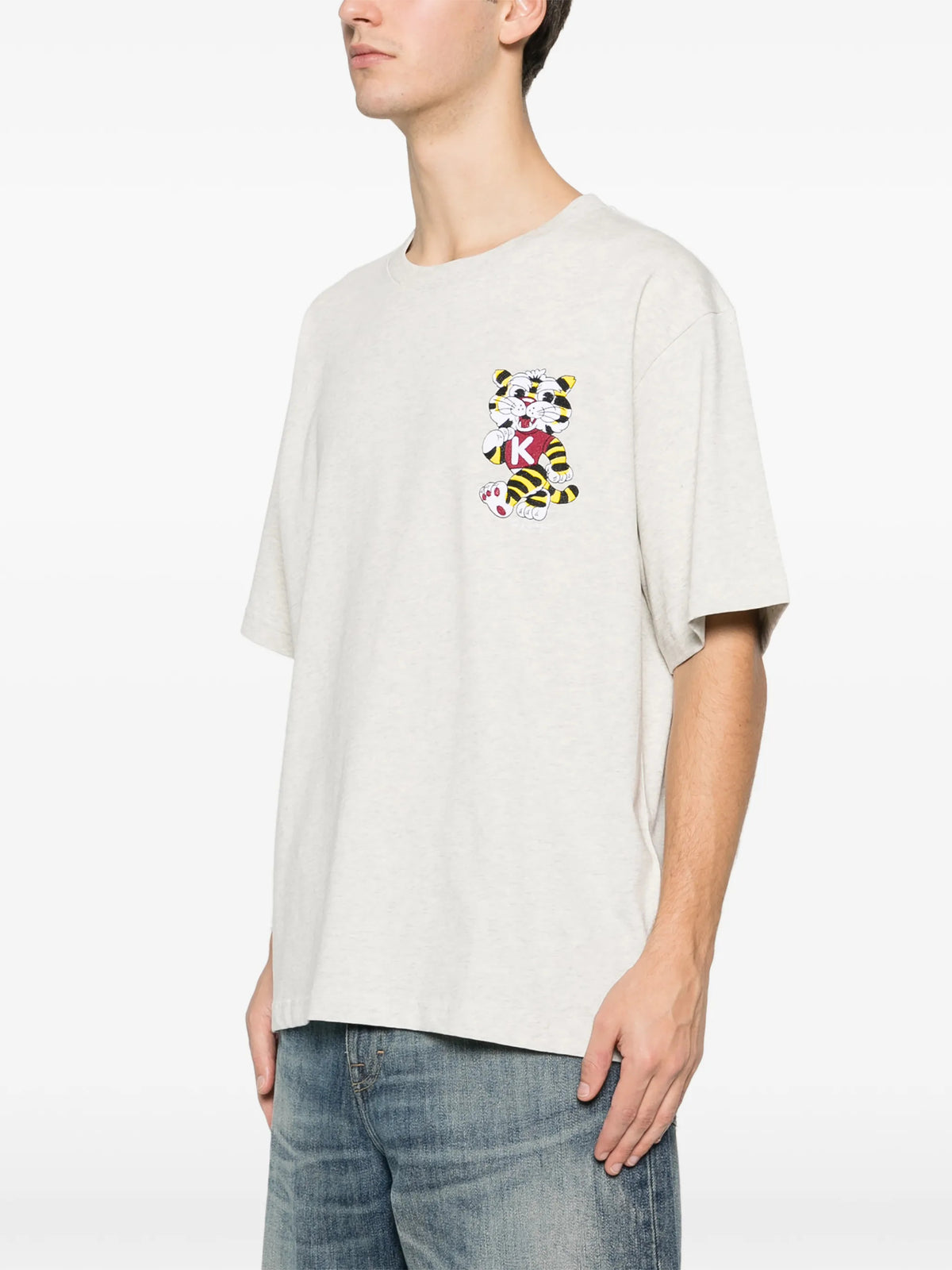 Oversized cotton t-shirt with 'Kenzo Wild Tiger' embroidery