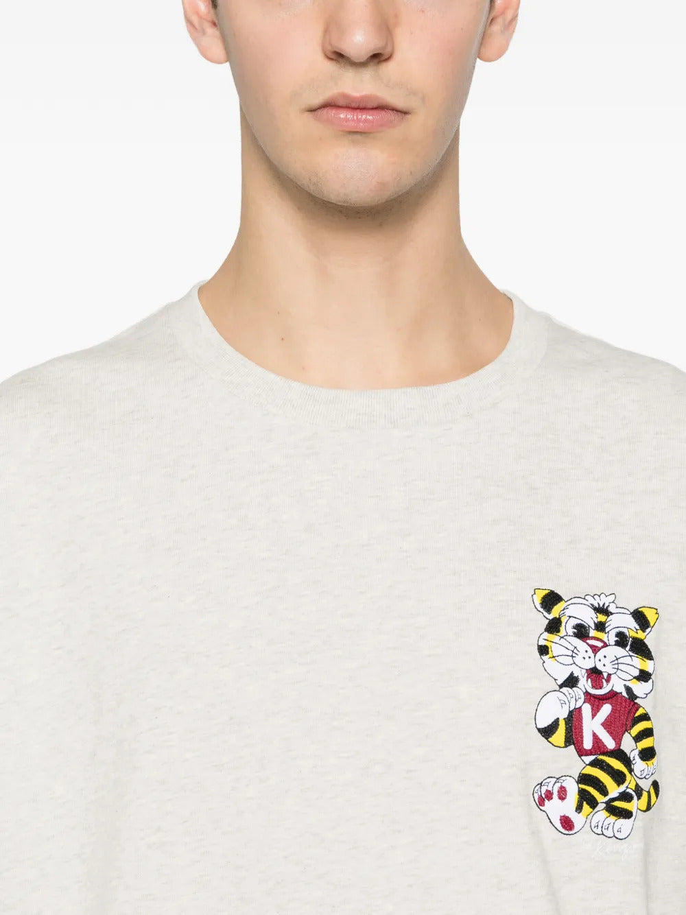 Oversized cotton t-shirt with 'Kenzo Wild Tiger' embroidery