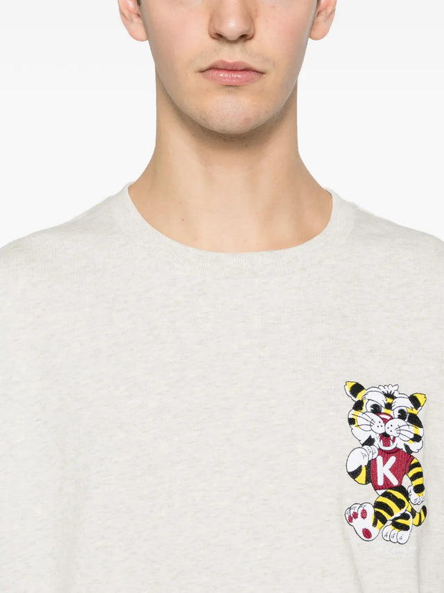 Oversized cotton t-shirt with 'Kenzo Wild Tiger' embroidery