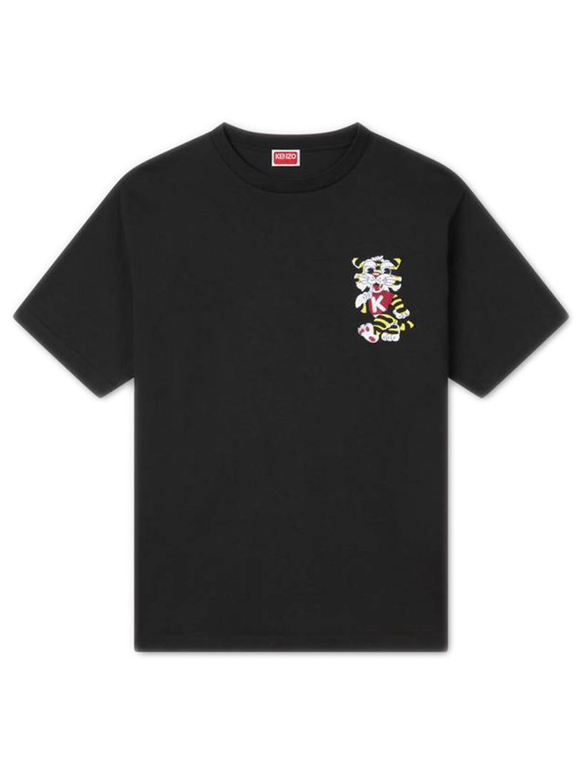Oversized cotton t-shirt with 'Kenzo Wild Tiger' embroidery
